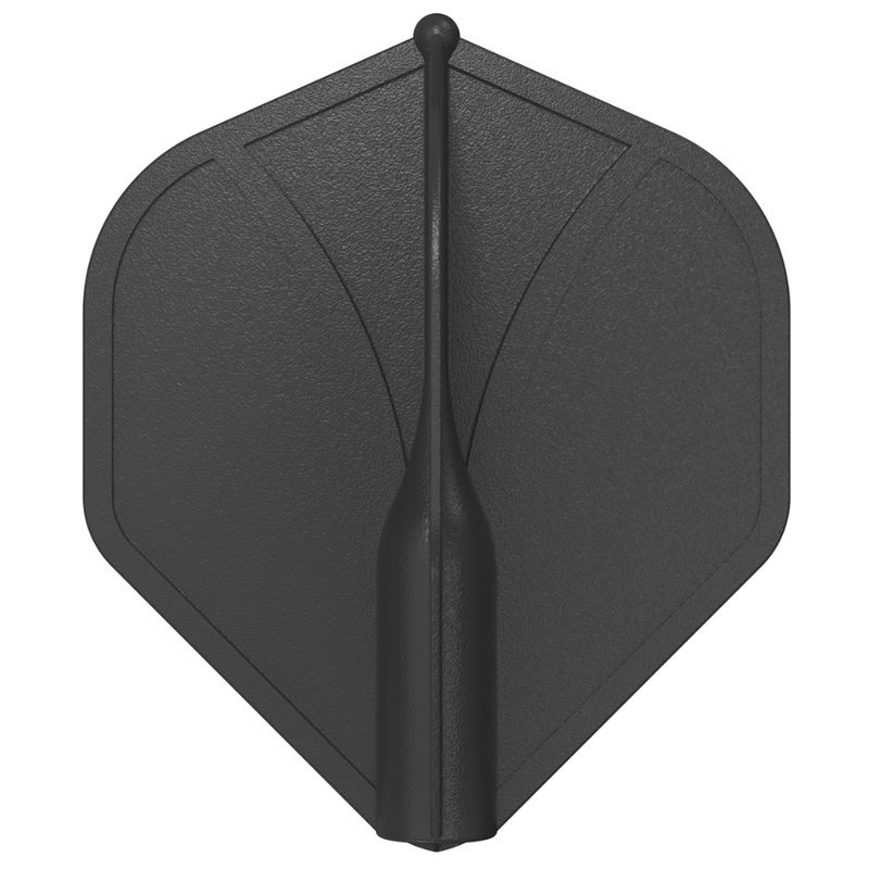 Shot Darts Airfoil Plastic Molded Dart Flights - Black