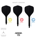 Condor Axe 120 Trifin Flights & Shafts - Black - Standard