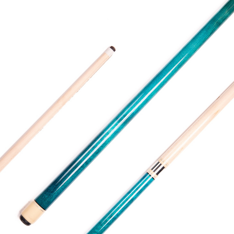 Dyed Maple Cue - Aqua