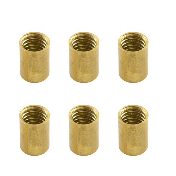 Cue Ferrule - Screw Tip - Brass - 6pc Pack