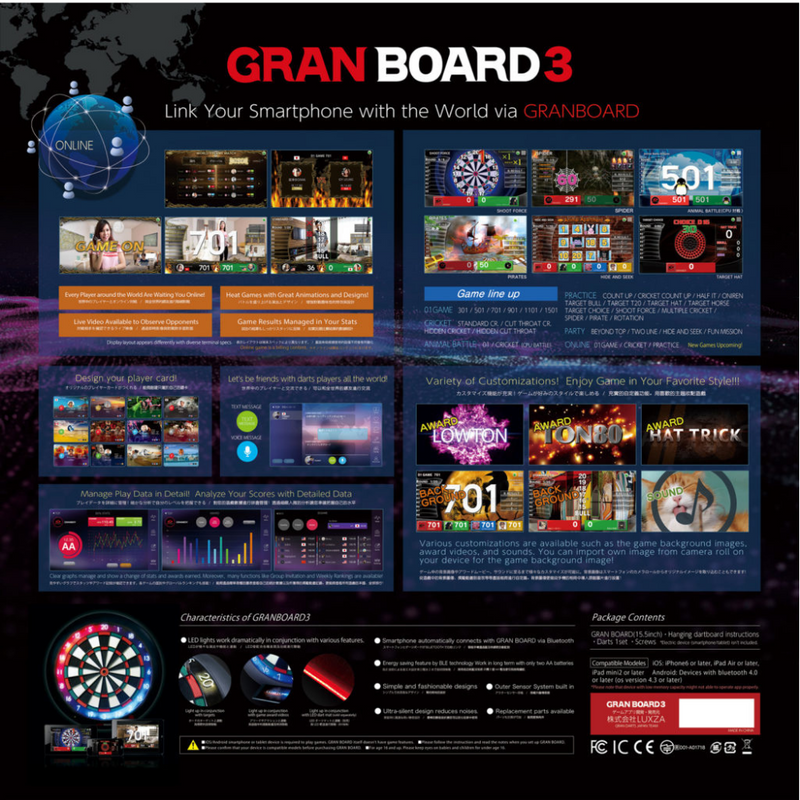 Gran Board 3S Blue Dartboard