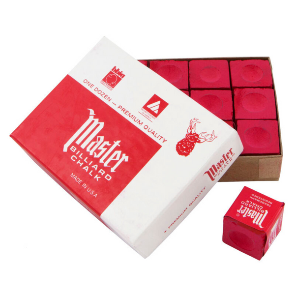 Master Chalk - 12pc for snooker billiard or pool