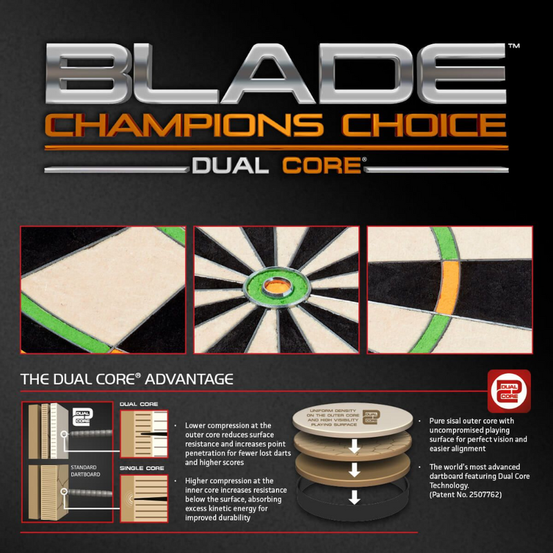 Winmau Champions Choice BLADE Dual Core Training Dartboard