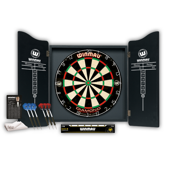 Professional Darts and Dartboard Cabinet Set