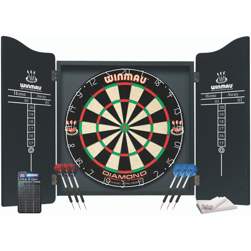 Professional Darts and Dartboard Cabinet Set